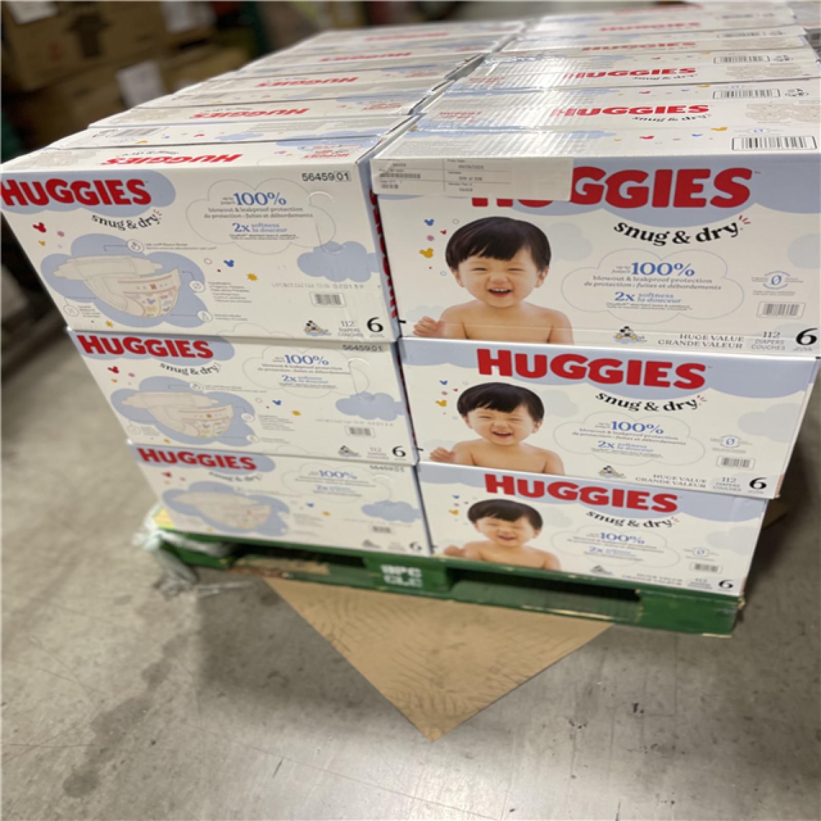 DALLAS LOCATION - Huggies Size 6 Diapers  Snug & Dry Baby Diapers PALLET-(30 UNITS)