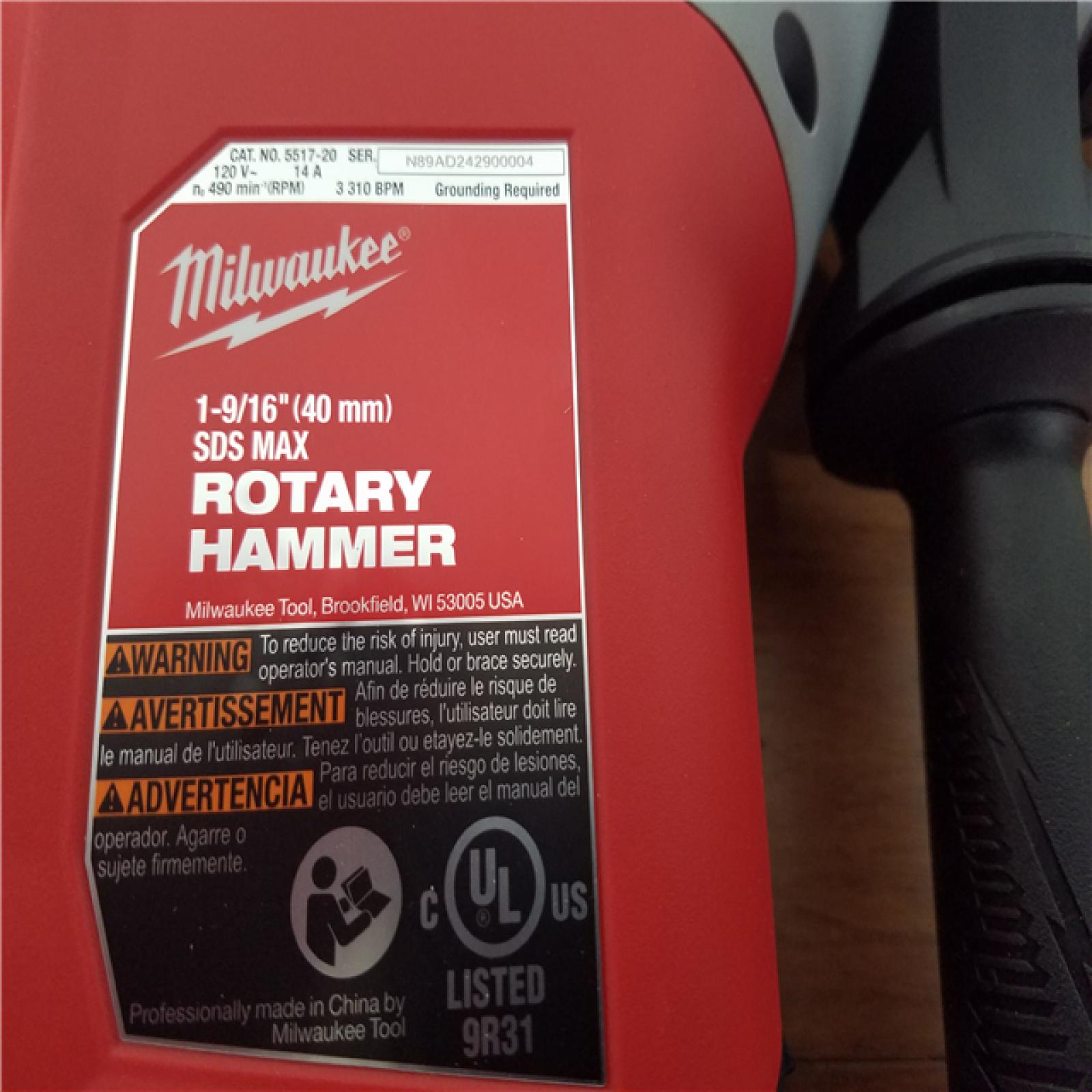 California AS-IS Milwaukee 1-9 /16 SDS Rotary Hammer