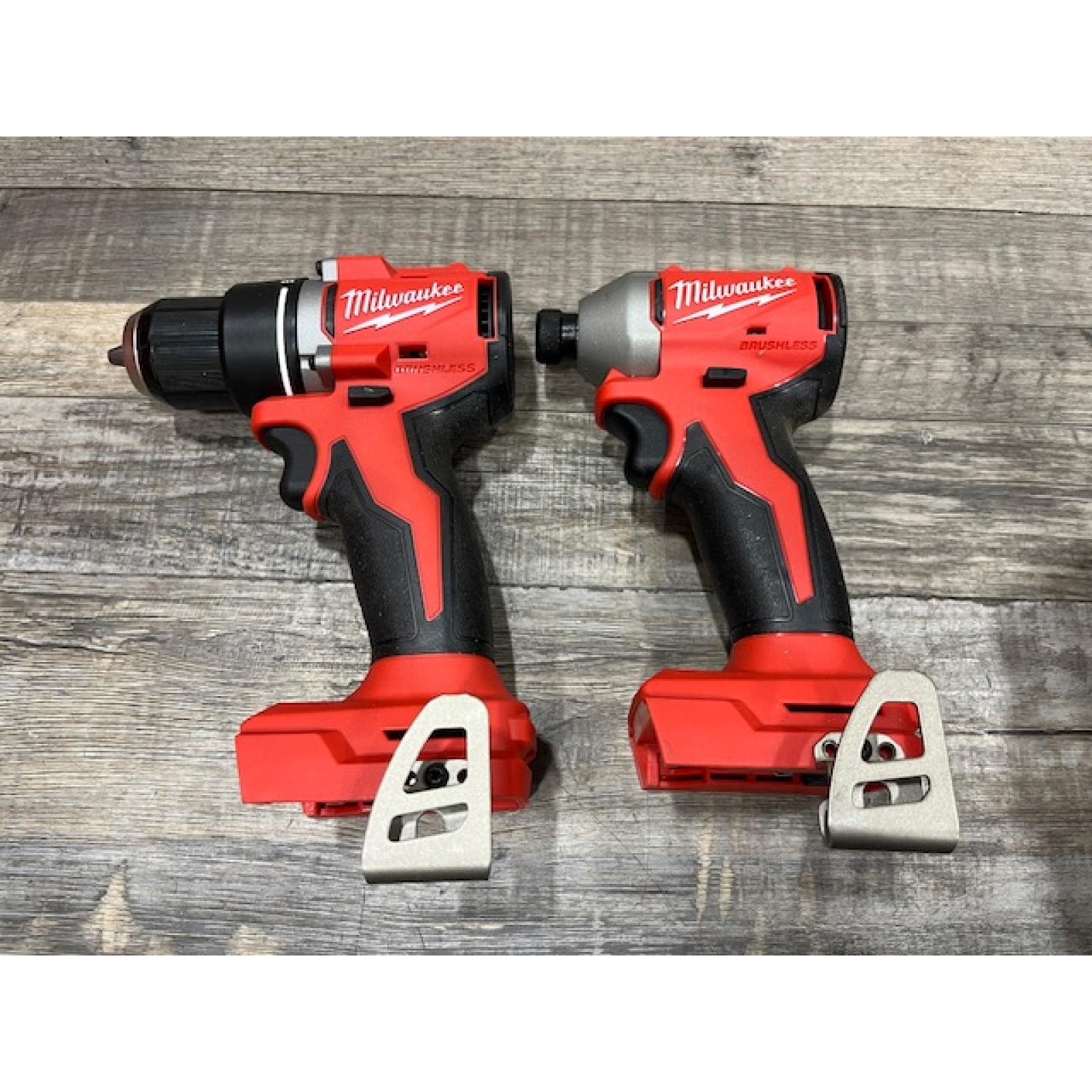 AS-IS Milwaukee 18V Lithium-Ion Brushless Cordless Compact Drill/Impact Combo Kit