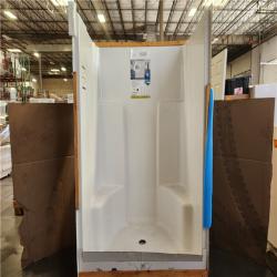 Phoenix NEW Aquatic Everyday AcrylX 48 in. x 35 in. x 72 in. 1-Piece Shower Stall with 2 Seats and Center Drain in White