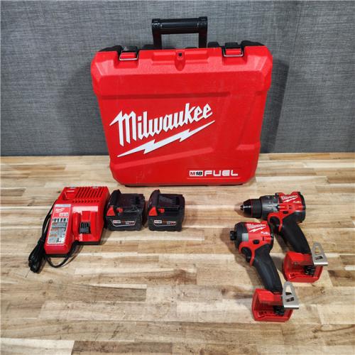 HOUSTON LOCATION - AS-IS Milwaukee  FUEL 18V Lithium-Ion Brushless Cordless Hammer Drill and Impact Driver Combo Kit