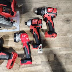 HOUSTON LOCATION - AS-IS (APPEARS LIKE NEW) Milwaukee 18V Lithium-Ion Cordless (5-Tool) Combo Kit