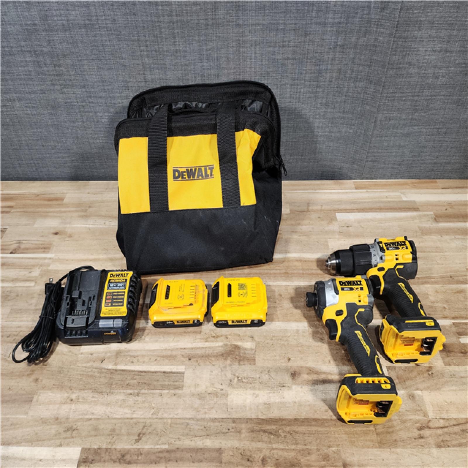 HOUSTON LOCATION - AS-IS DEWALT 2 TOOL COMBO KIT W/ (2) BATTERY & CHARGER