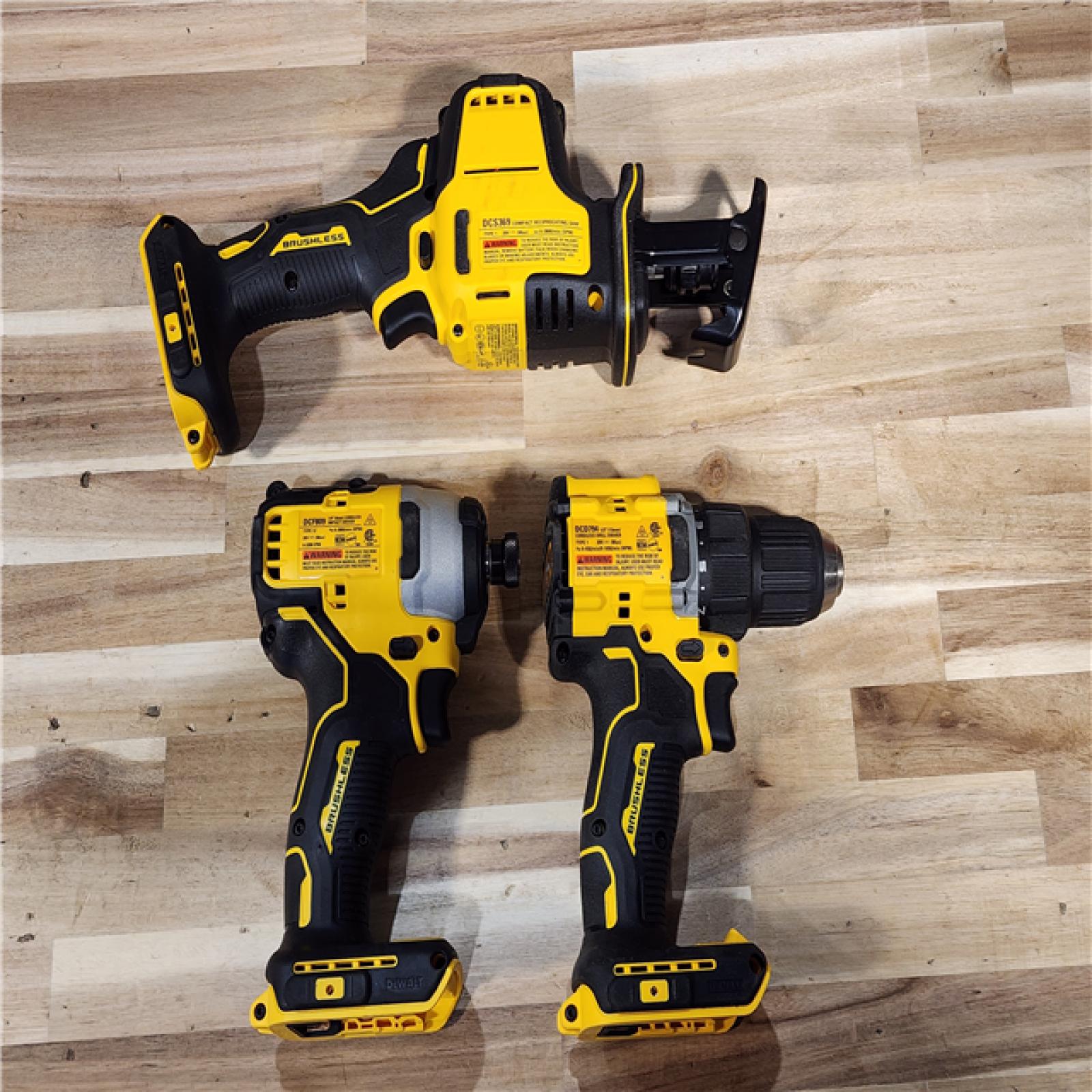 HOUSTON LOCATION - AS-IS DEWALT 3 TOOL COMBO KIT W/ (2) BATTERY & CHARGER