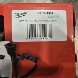 NEW! - Milwaukee BOLT Gray Vented Helmet - Class C