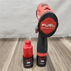 AS-IS- Milwaukee M12 FUEL SURGE 12V Lithium-Ion Brushless Cordless 1/4 in. Hex Impact Driver Compact Kit W/Two 2.0Ah Batteries  Bag