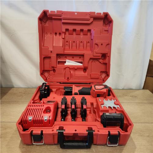 AS-IS- Milwaukee M18 18V Lithium-Ion Cordless Short Throw Press Tool Kit