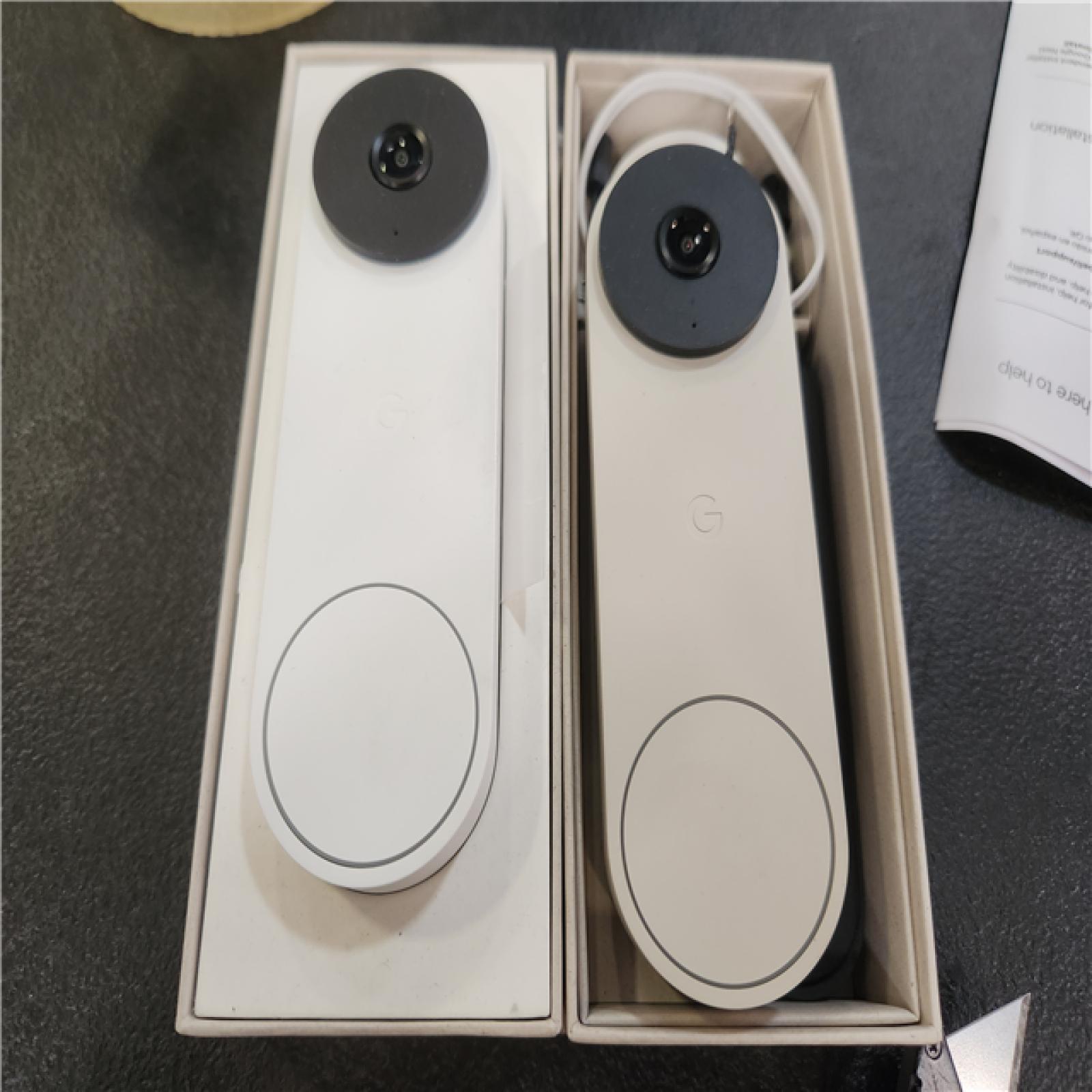 Phoenix AS-IS Google Nest Doorbell (Wired  3rd Gen) - Smart Wi-Fi Video Doorbell Camera (2-Pack)