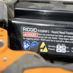 AS-IS RIDGID Pneumatic 21-Degree 3-1/2 in. Round Head Framing Nailer