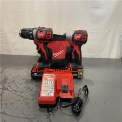 AS-IS- Milwaukee 18V Cordless Brushed 2-Tool Drill/Driver and Impact Driver Kit