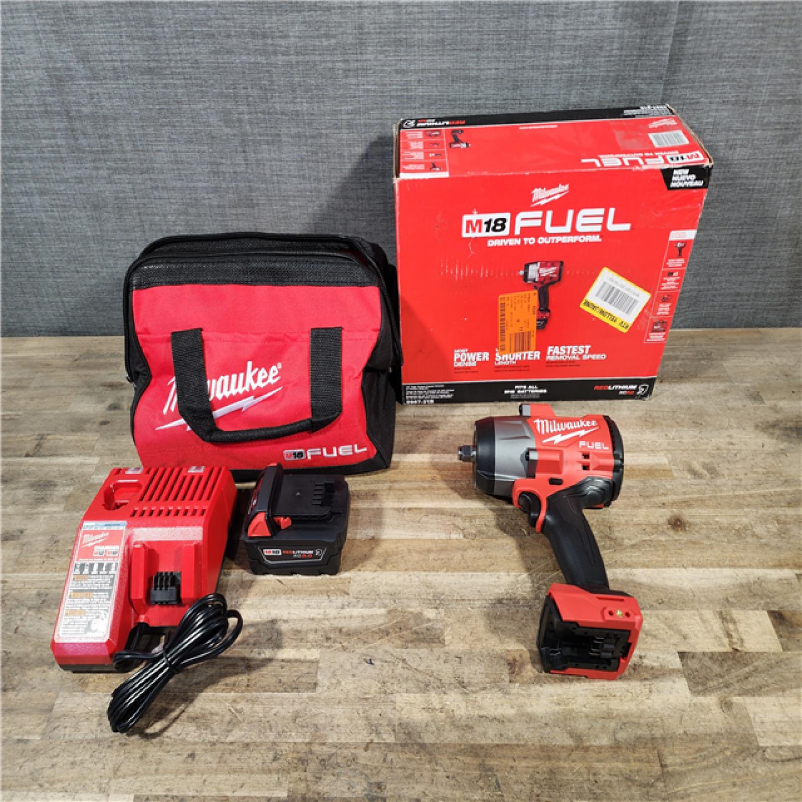 HOUSTON LOCATION - AS-IS Milwaukee FUEL 18V Lithium-Ion Brushless Cordless 1/2 in. Impact Wrench w/Friction Ring Kit