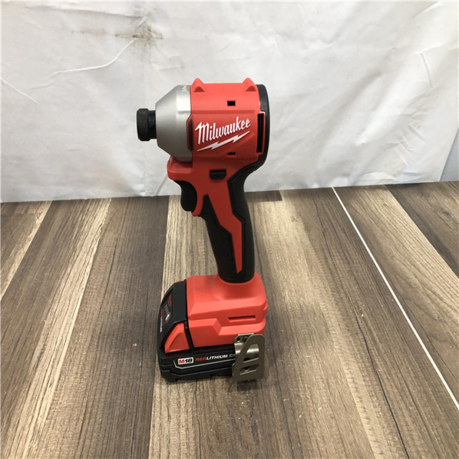 AS-IS Milwaukee 18V Lithium-Ion Brushless Cordless 1/4 in. Impact Driver Kit