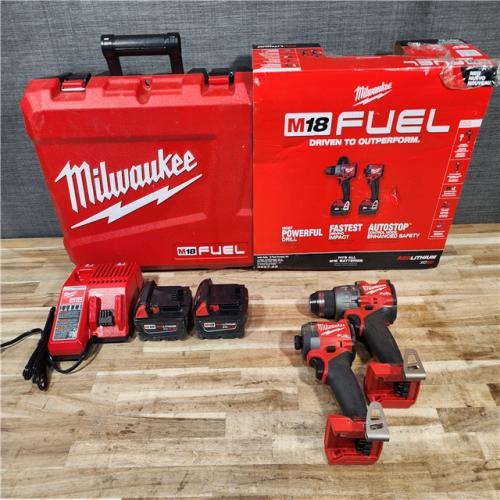 HOUSTON LOCATION - AS-IS Milwaukee FUEL 18V Lithium-Ion Brushless Cordless Hammer Drill and Impact Driver Combo Kit