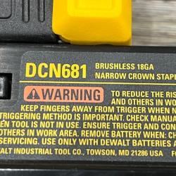 AS-IS DEWALT Cordless 18-Gauge Narrow Crown Stapler (Tool Only)