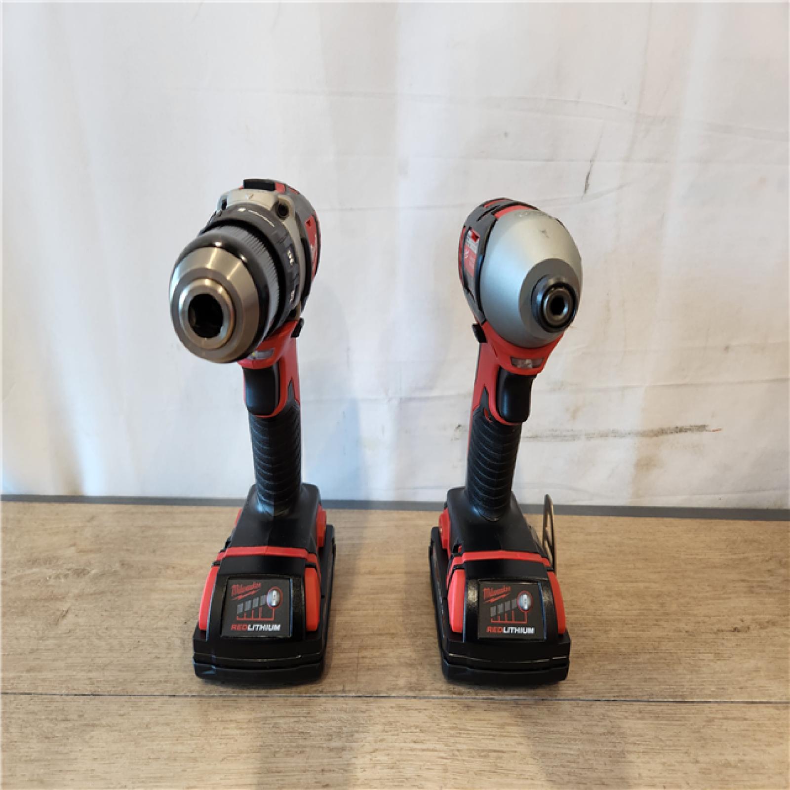 AS-IS- Milwaukee 18V Lithium-Ion Cordless Drill Driver/Impact Driver Combo Kit