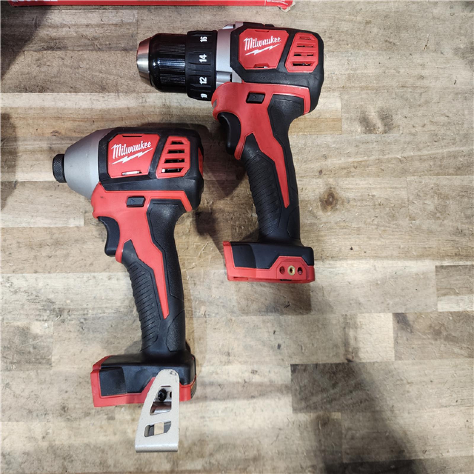 HOUSTON LOCATION - AS-IS Milwaukee 18V Lithium-Ion Cordless Drill Driver/Impact Driver Combo Kit