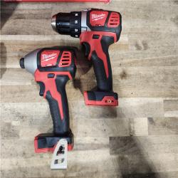HOUSTON LOCATION - AS-IS Milwaukee 18V Lithium-Ion Cordless Drill Driver/Impact Driver Combo Kit