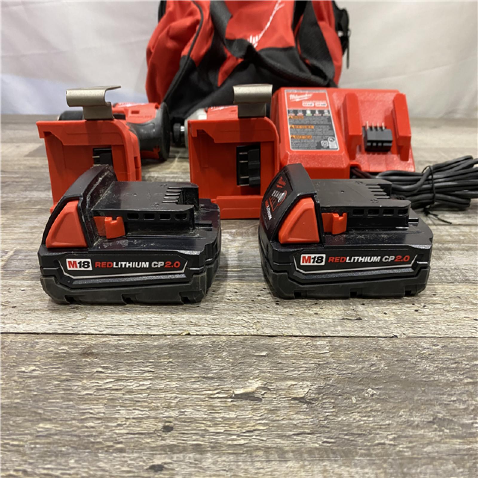 AS-IS Milwaukee 18V Lithium-Ion Brushless Cordless Compact Drill/Impact Combo Kit
