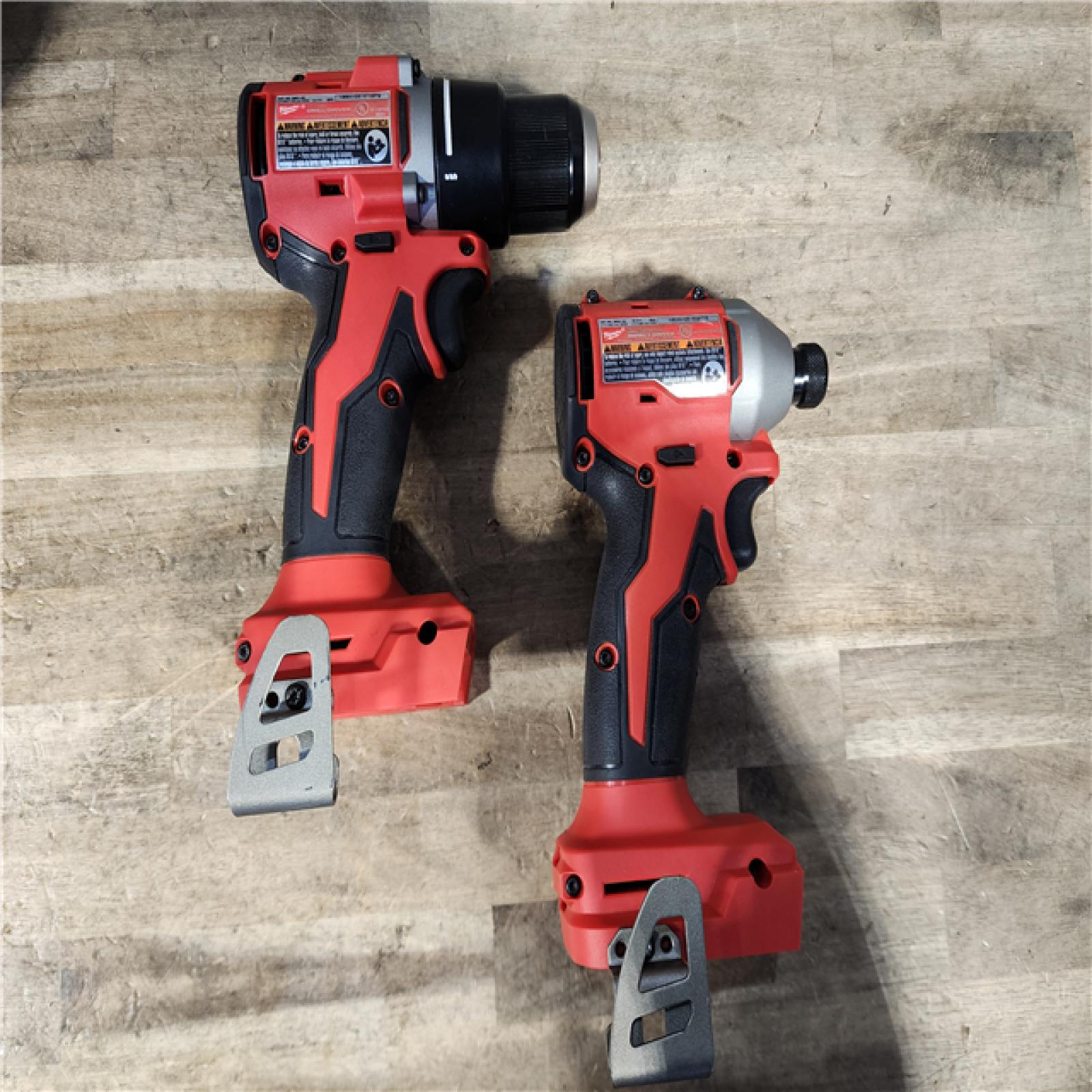 HOUSTON LOCATION - AS-IS Milwaukee M18 18V Lithium-Ion Brushless Cordless Compact Drill/Impact Combo Kit (2-Tool) W/(2) 2.0 Ah Batteries  Charger & Bag