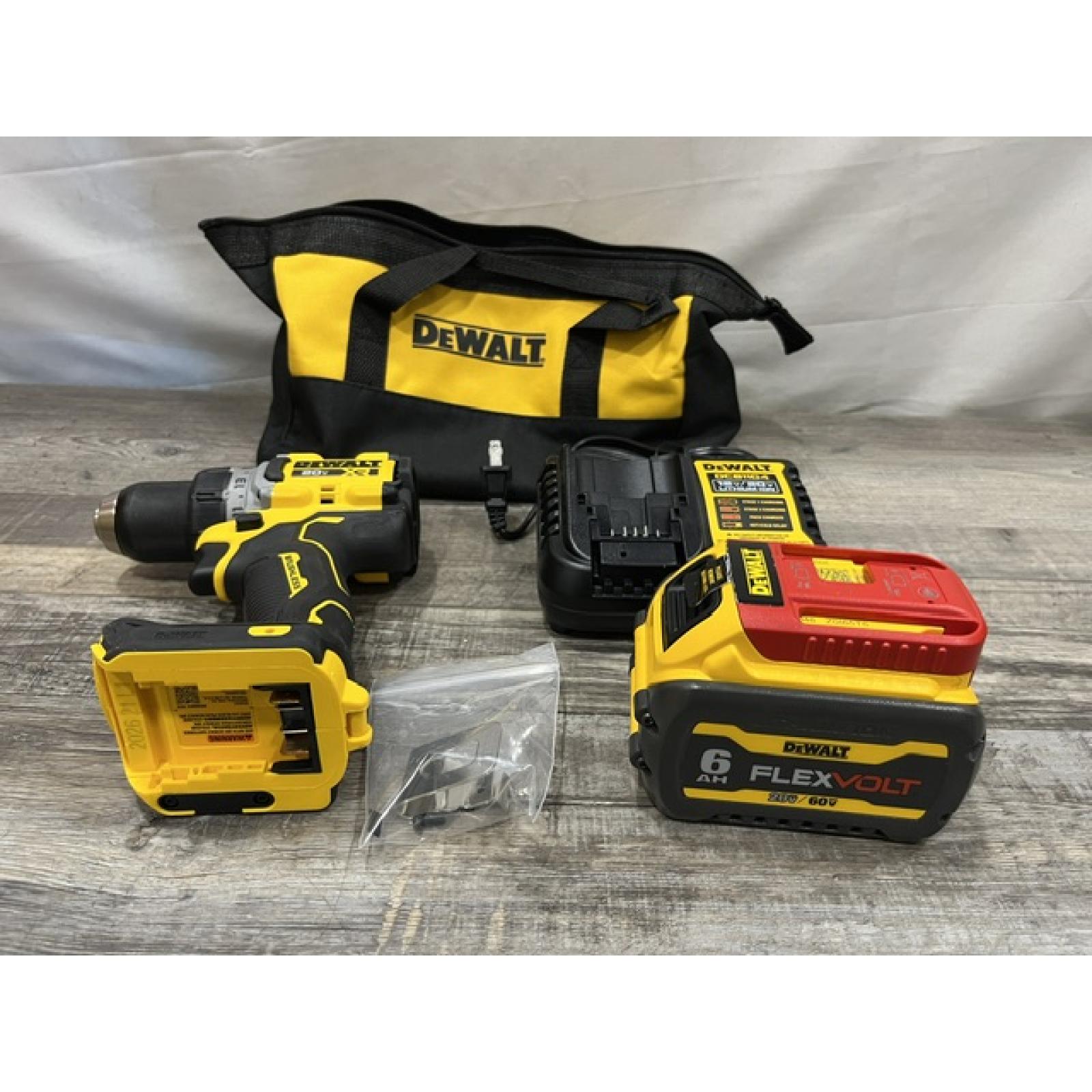 AS-IS DEWALT 20V MAX XR Lithium-Ion Brushless Cordless 1/2 in. Drill/Driver Kit
