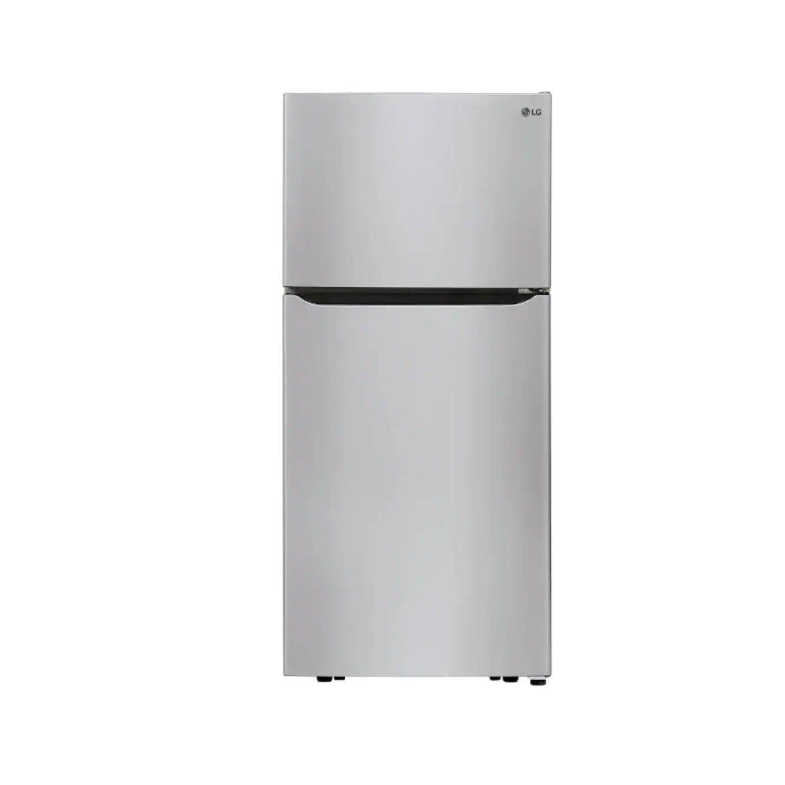 DALLAS LOCATION - LG - 20.2 Cu. Ft. Top-Freezer Refrigerator - Stainless Steel