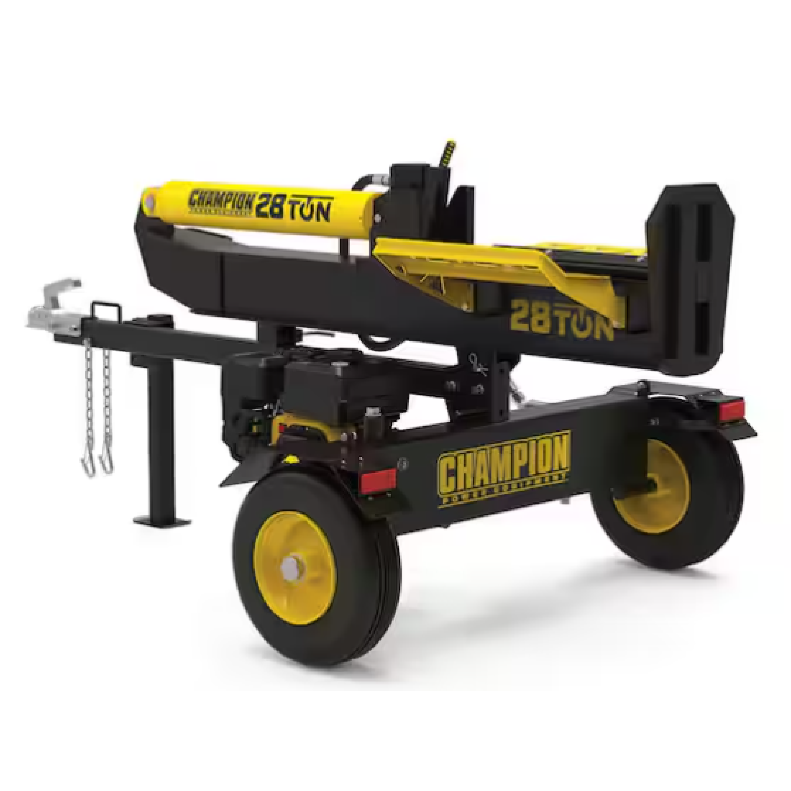 DALLAS LOCATION- AS-IS CHAMPION 28-Ton 224cc Vertical/Horizontal Op Log Splitter w/ Funnel & Hydraulic Oil