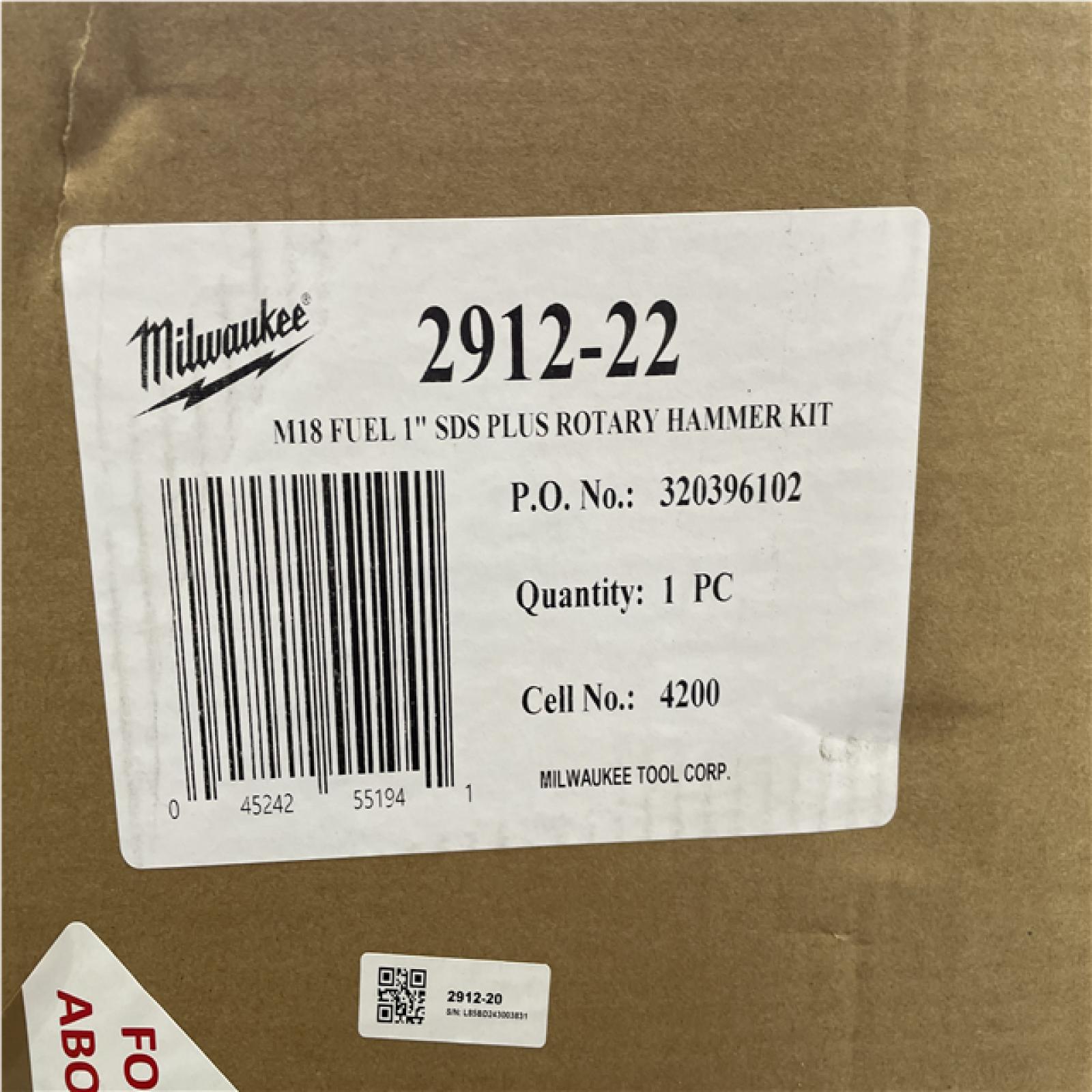 DALLAS LOCATION- NEW!- Milwaukee M18 FUEL 18V 1 in. Cordless SDS-Plus Rotary Hammer Kit