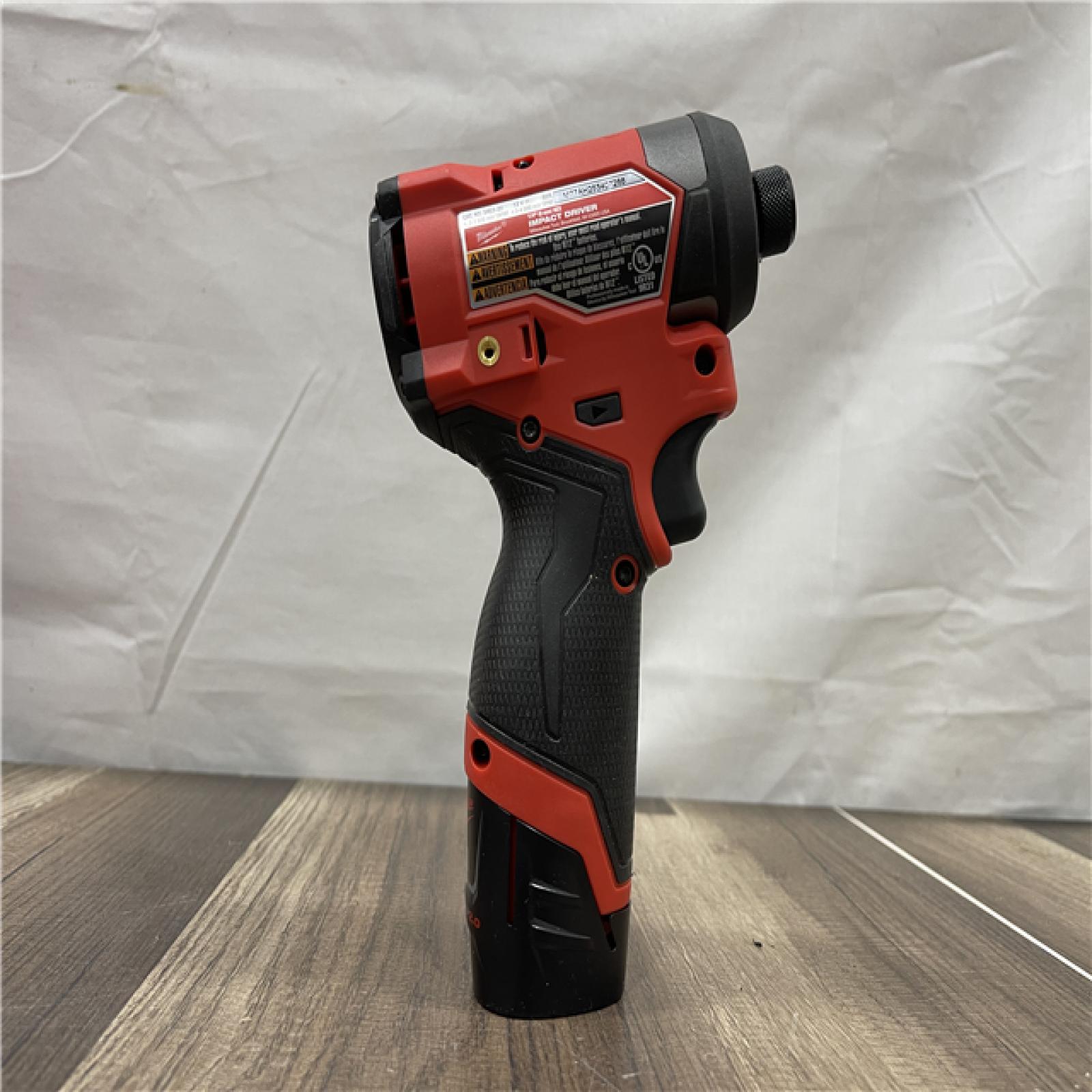 AS-IS Milwaukee FUEL 12V Lithium-Ion Brushless Cordless 1/4 in. Hex Impact Driver Kit