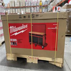 DALLAS LOCATION- AS-IS MILWUAKEE 61 in.11-Drawer/1-Door 22 in. D Mobile Workbench with Sliding Pegboard Back Wall Red/Black