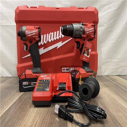AS-IS Milwaukee FUEL 18V Lithium-Ion Brushless Cordless Hammer Drill and Impact Driver Combo Kit