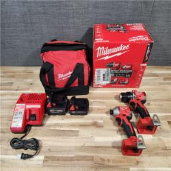 HOUSTON LOCATION - AS-IS Milwaukee 18-Volt Lithium-Ion Brushless Cordless Compact Hammer Drill/Impact Combo Kit