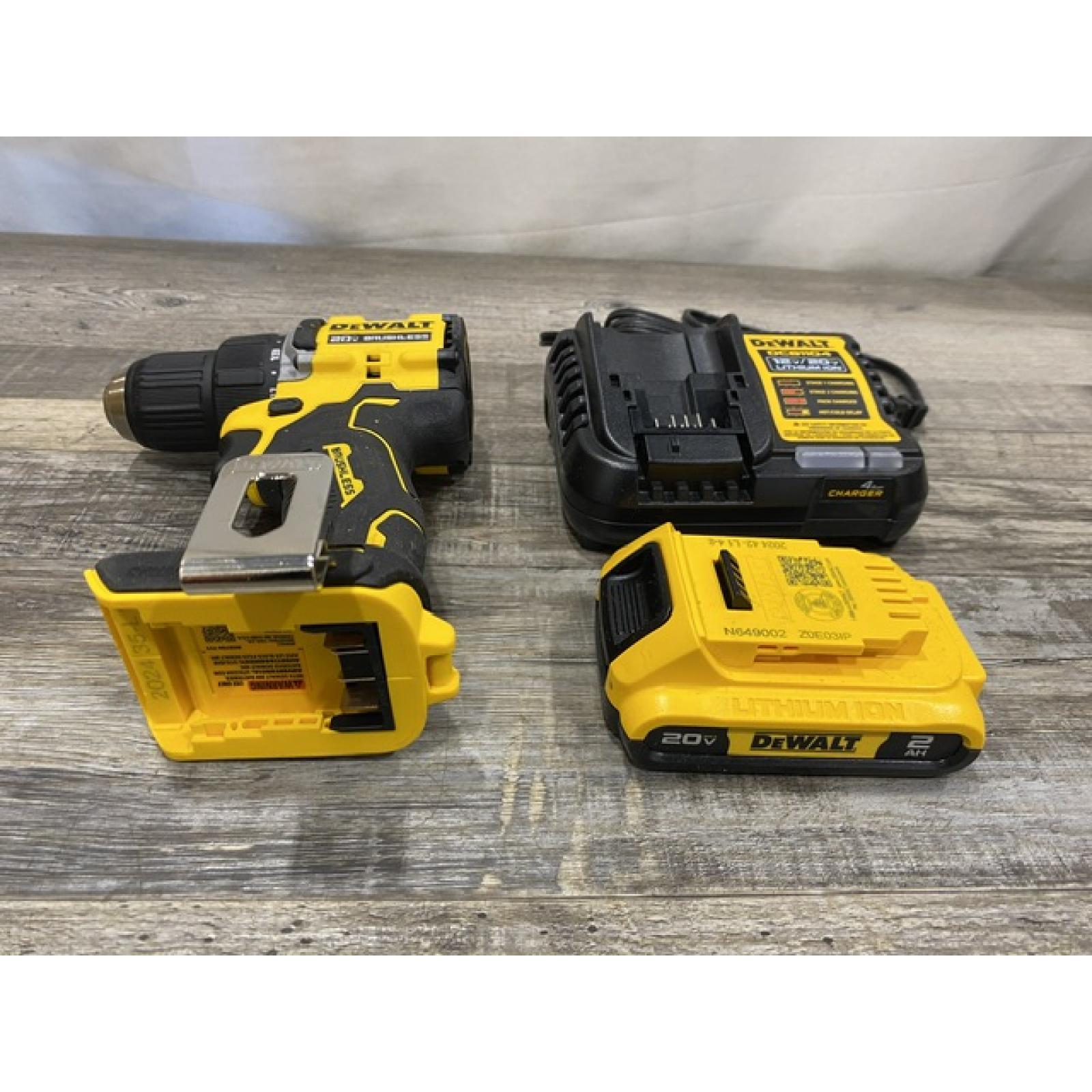 AS-IS DEWALT Atomic 20V Lithium-Ion Cordless Compact 1/2 in. Drill/Driver Kit