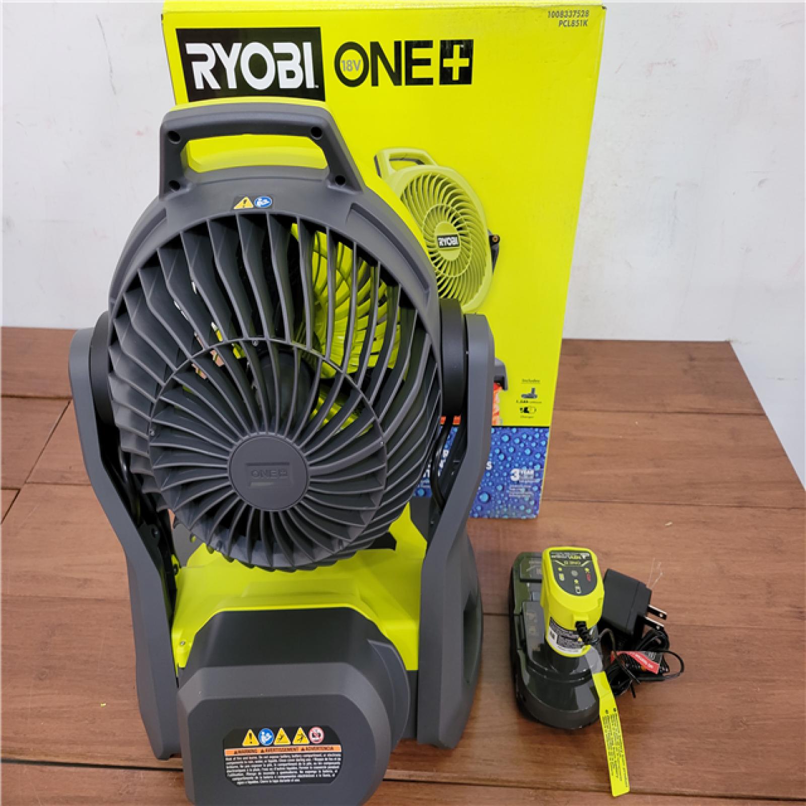 California NEW Ryobi One+ 18V 7.5 Bucket Top Misting Fan Kit  Includes (1) Battery & Charger