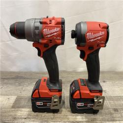 AS-IS Milwaukee FUEL 18V Lithium-Ion Brushless Cordless Hammer Drill and Impact Driver Combo Kit
