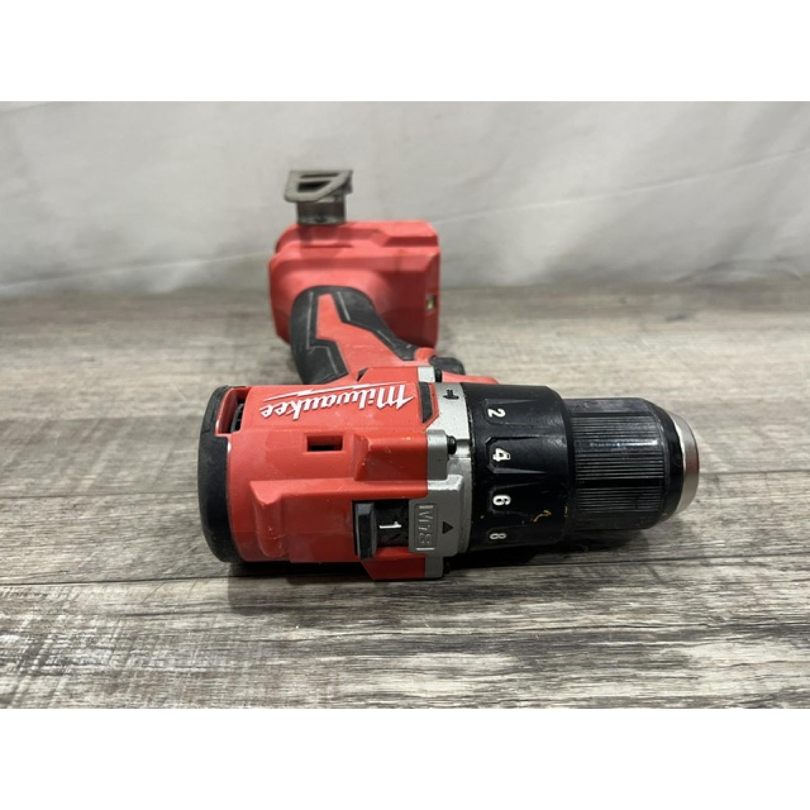 AS-IS Milwaukee 18V Lithium-Ion Brushless Cordless 1/2 in. Compact Hammer Drill/Driver Kit