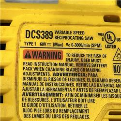 AS-IS DEWALT FLEXVOLT 60V MAX Cordless Brushless Reciprocating Saw (Tool Only)