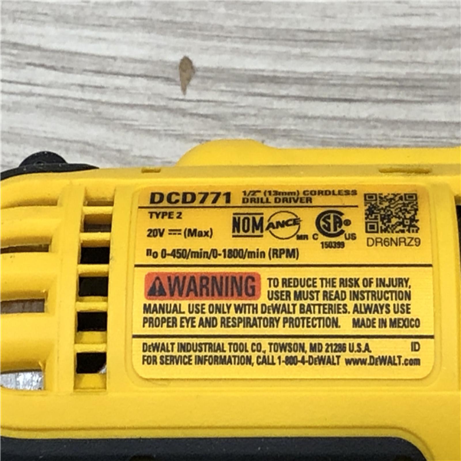 AS-IS DEWALT 20V MAX Cordless 1/2 in. Drill/Driver Kit