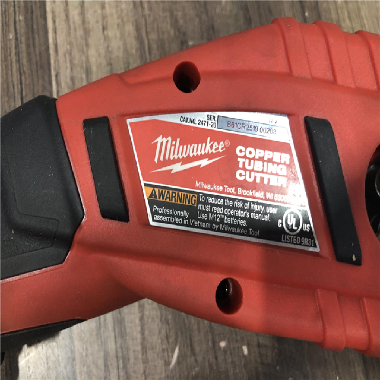 AS-IS Milwaukee M12 12V Lithium-Ion Cordless Copper Tubing Cutter (Tool-Only)