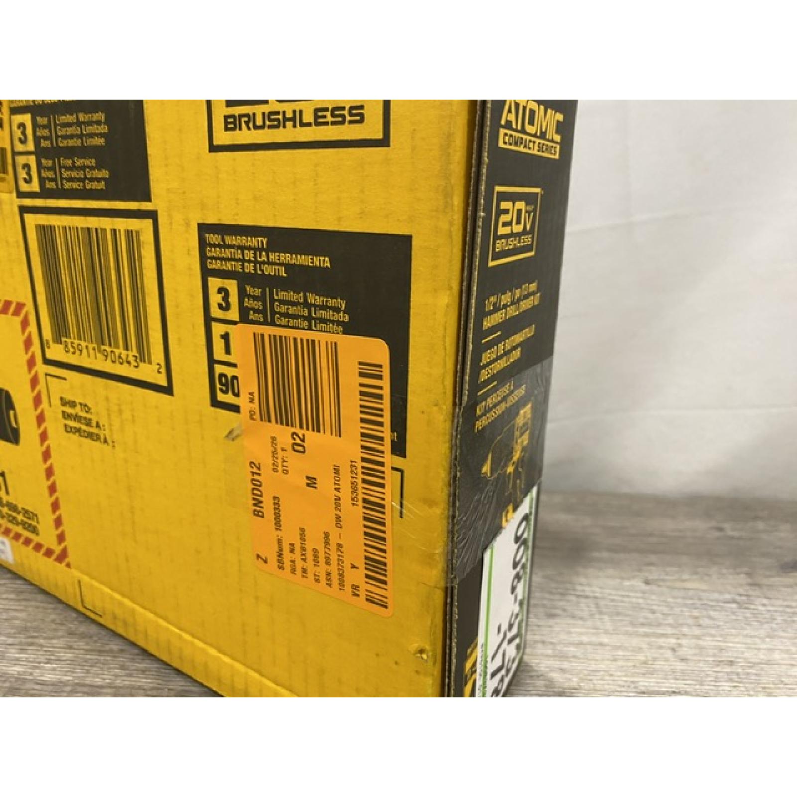 NEW- DeWalt ATOMIC 20-Volt Lithium-Ion Cordless 1/2 in. Compact Hammer Drill with 3.0Ah Battery  Charger and Bag