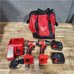 Houston  Location AS-IS Milwaukee 18V Lithium-Ion Brushless Cordless Compact Drill/Impact Combo Kit
