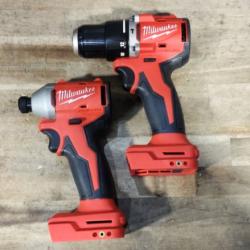 HOUSTON LOCATION - AS-IS Milwaukee M18 18V Lithium-Ion Brushless Cordless Compact Drill/Impact Combo Kit (2-Tool) W/(2) 2.0 Ah Batteries, Charger & Bag
