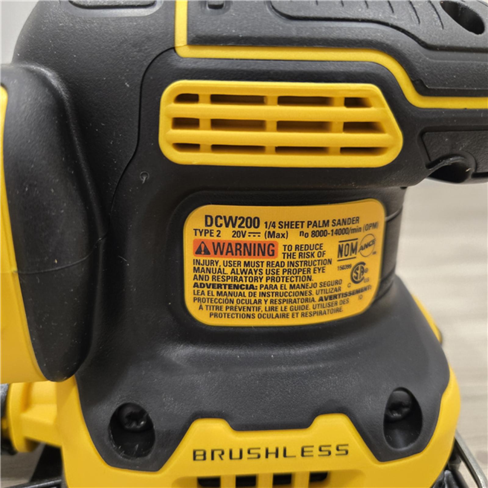 AS-IS DEWALT 20V MAX XR Cordless 1/4 Sheet Sander (Tool Only)