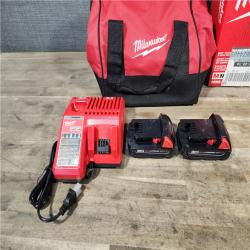HOUSTON LOCATION - AS-IS Milwaukee M18 18V Lithium-Ion Brushless Cordless Compact Drill/Impact Combo Kit (2-Tool) W/(2) 2.0 Ah Batteries  Charger & Bag