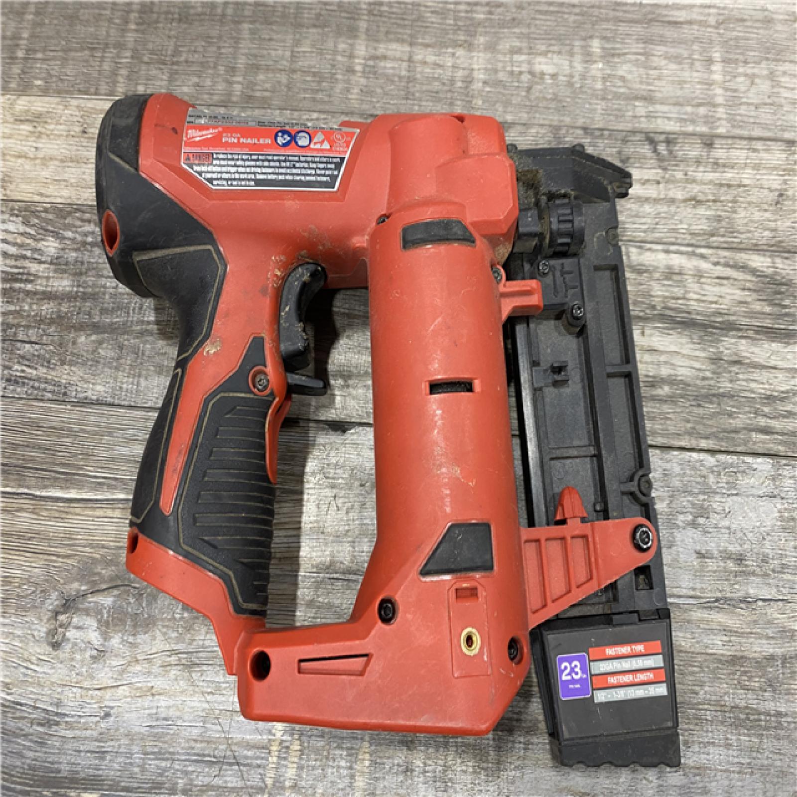 AS-IS Milwaukee 12-Volt 23-Gauge Lithium-Ion Cordless Pin Nailer (Tool-Only)