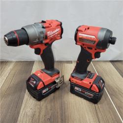 AS-IS Milwaukee M18 FUEL 18V Lithium-Ion Brushless Cordless Hammer Drill and Impact Driver Combo Kit (2-Tool) with 2 Batteries