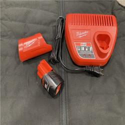 AS-IS Milwaukee Men's X-Large 12-Volt Lithium-Ion Cordless Axis Black Heated Vest Kit