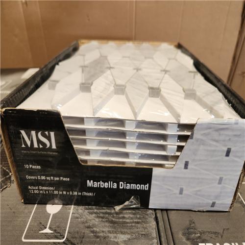 Phoenix Location NEW MSI Marbella Diamond 12 in. x 12 in. Polished Marble Mesh-Mounted Mosaic Floor and Wall Tile (250 sq. ft./25 case)