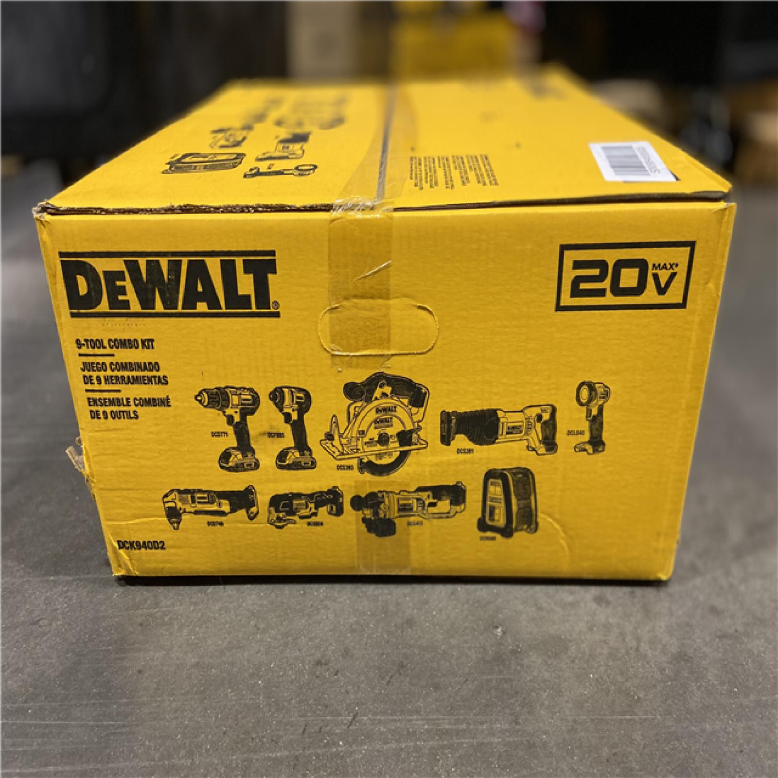NEW! - DEWALT 20V MAX Cordless 9 Tool Combo Kit with (2) 20V 2.0Ah Batteries and Charger