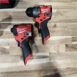 HOUSTON LOCATION - AS-IS Milwaukee FUEL 12-Volt Lithium-Ion Brushless Cordless Hammer Drill and Impact Driver Combo Kit