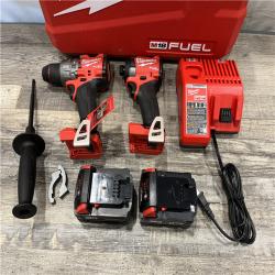 AS-IS Milwaukee FUEL 18V Lithium-Ion Brushless Cordless Hammer Drill and Impact Driver Combo Kit